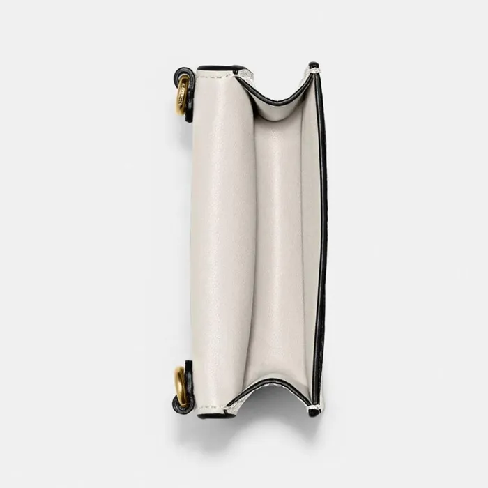 Women Half Flap Card Case Brasschalk Coach Clutches