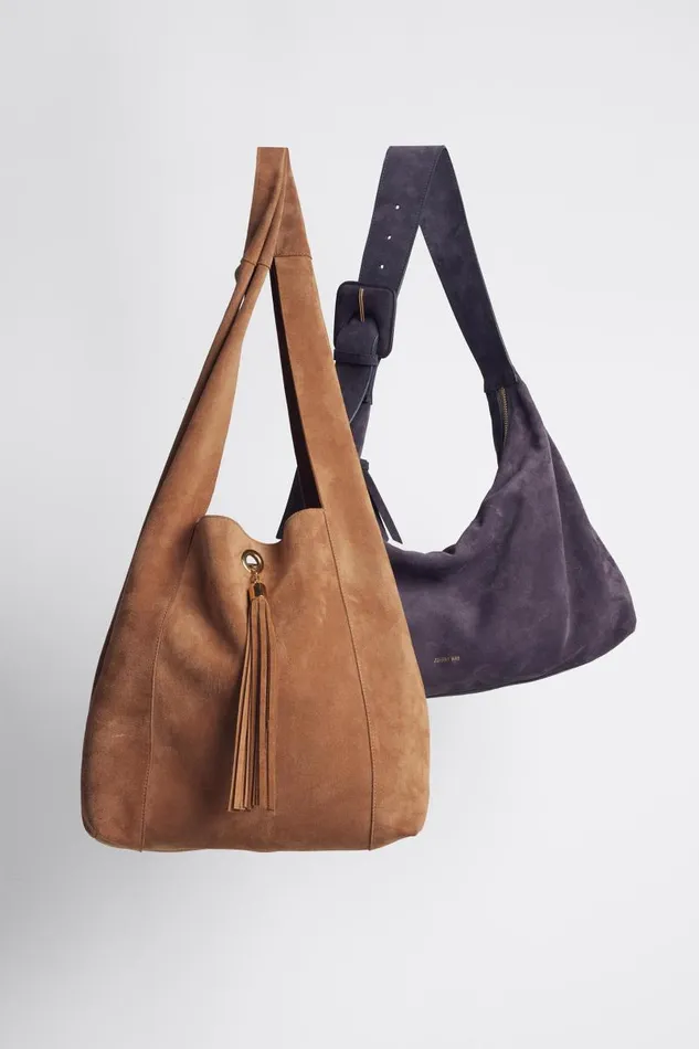Women Handbags Johnny Was SLOUCHY BUCKLE ITALIAN SUEDE BAG Charcoal Women Handbags Johnny Was SLOUCHY BUCKLE ITALIAN SUEDE BAG Charcoal