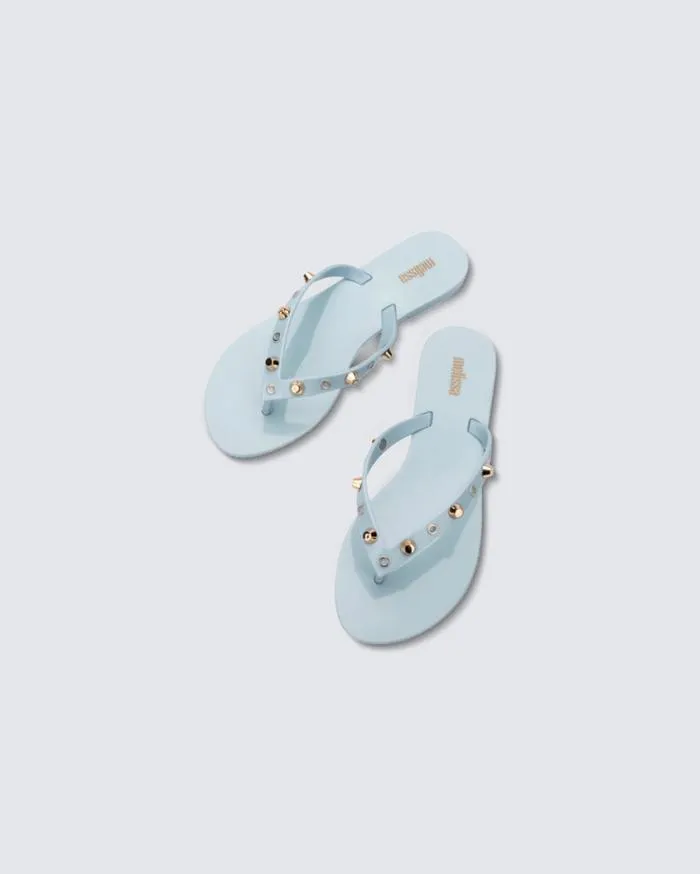 Women Harmonic Studs Blue Melissa Flip Flops