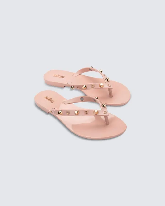 Women Harmonic Studs Pink Melissa Flip Flops