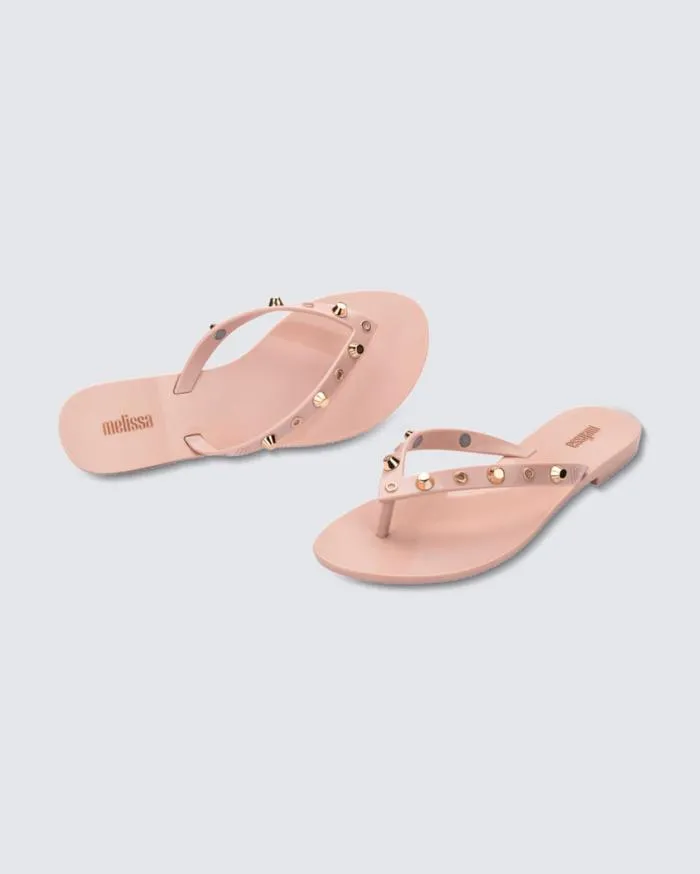 Women Harmonic Studs Pink Melissa Flip Flops