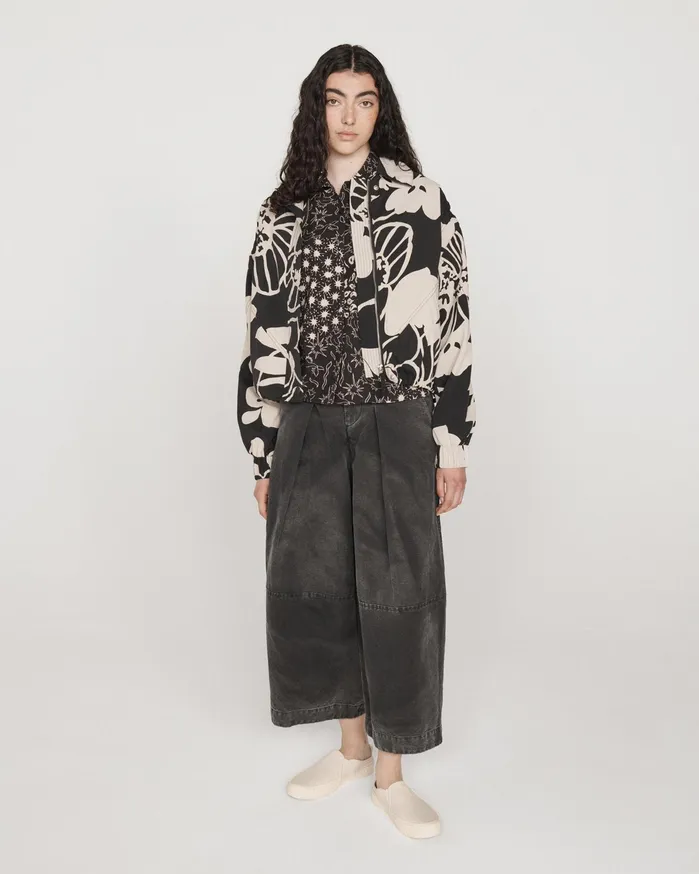 Women Heath Bomber Jacket Black Multi YMC Outerwear