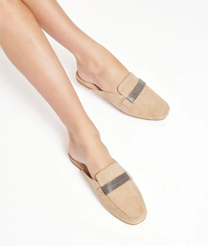 Women Herra Slide 8211 Latte Pelle Moda Flats Women Herra Slide 8211 Latte Pelle Moda Flats