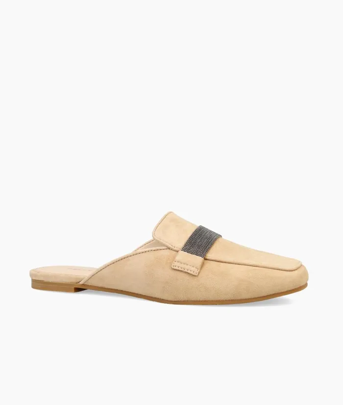 Women Herra Slide 8211 Latte Pelle Moda Flats Women Herra Slide 8211 Latte Pelle Moda Flats