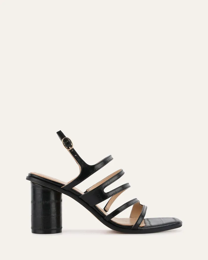 Women HIGH SANDALS jomercer Nobu high heel sandals black shiny lizard