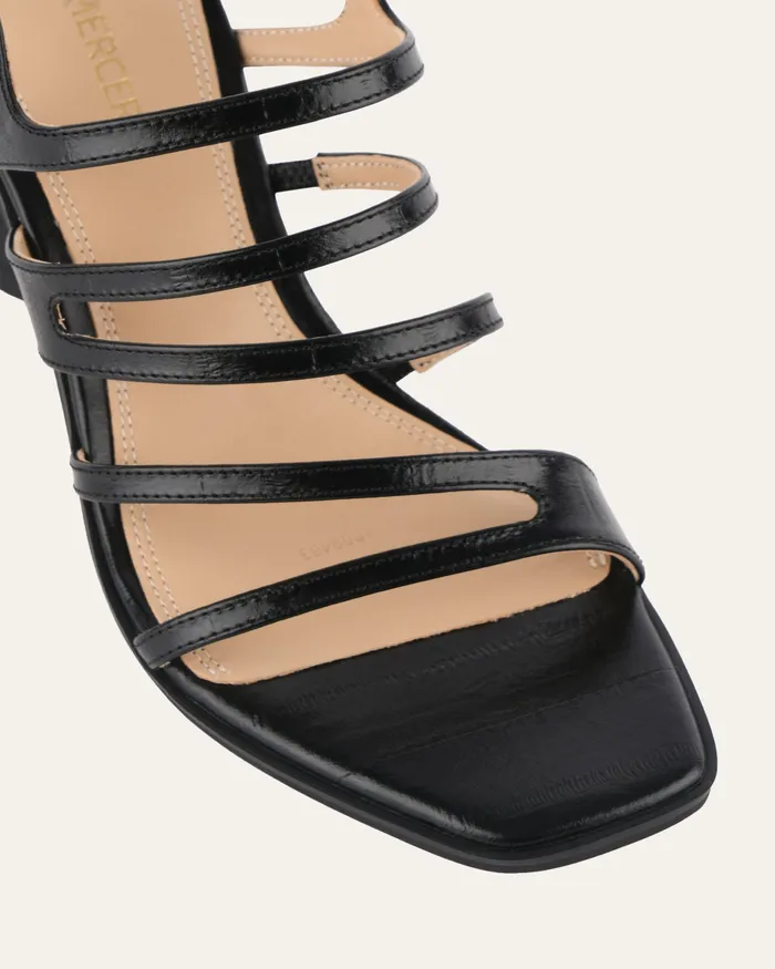Women HIGH SANDALS jomercer Nobu high heel sandals black shiny lizard Women HIGH SANDALS jomercer Nobu high heel sandals black shiny lizard