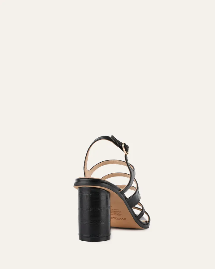 Women HIGH SANDALS jomercer Nobu high heel sandals black shiny lizard Women HIGH SANDALS jomercer Nobu high heel sandals black shiny lizard