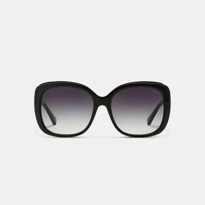 Women Horse And Carriage Square Sunglasses Black Coach Eyewear