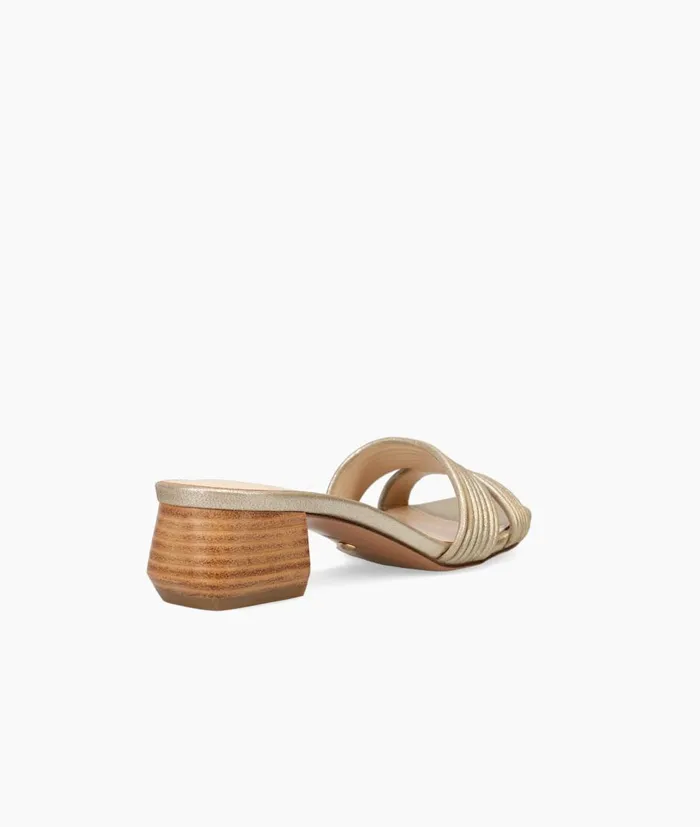 Women Inina Slide 8211 Gold Pelle Moda Low Heels Women Inina Slide 8211 Gold Pelle Moda Low Heels