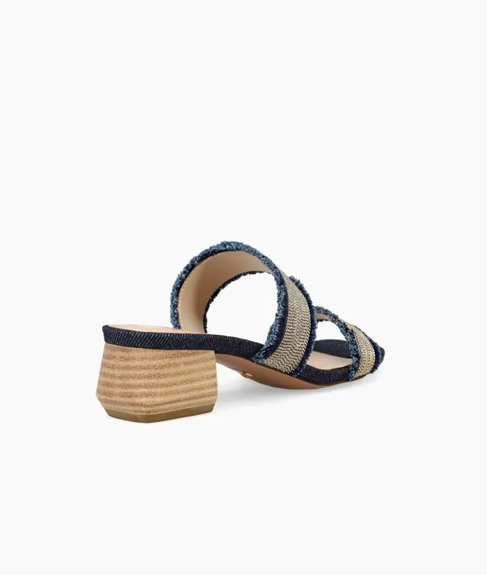 Women Iona Slide 8211 Indigo Pelle Moda Low Heels Women Iona Slide 8211 Indigo Pelle Moda Low Heels