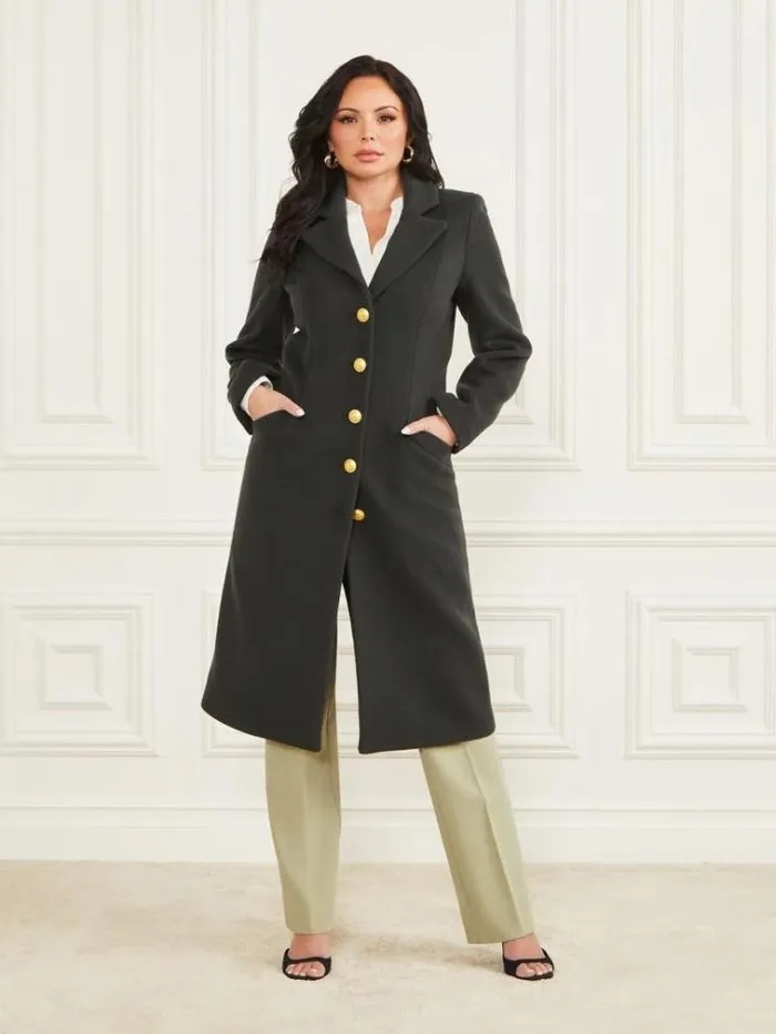 Women Jackets Marciano Francesca London Coat Chenille Green Women Jackets Marciano Francesca London Coat Chenille Green