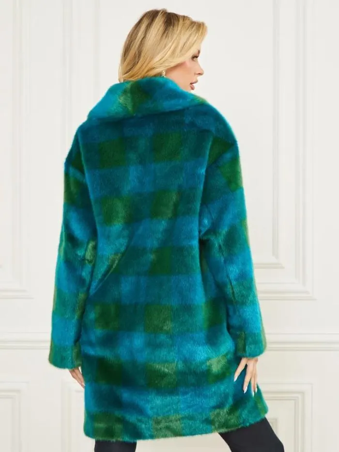 Women Jackets Marciano Rochelle Coat Green And Bermuda Blue Bi Women Jackets Marciano Rochelle Coat Green And Bermuda Blue Bi