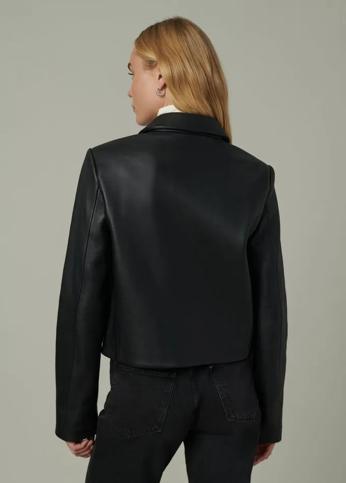 Women Jackets Outerwear Joe039s Jeans THE MAREN LEATHER JACKET Black