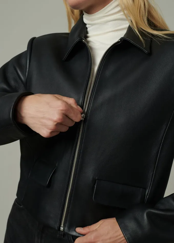 Women Jackets Outerwear Joe039s Jeans THE MAREN LEATHER JACKET Black