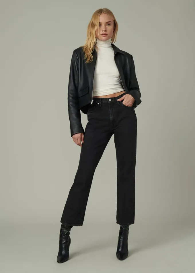 Women Jackets Outerwear Joe039s Jeans THE MAREN LEATHER JACKET Black