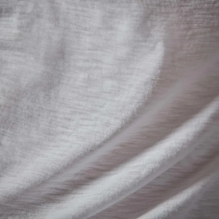WOMEN James Perse CLASSICS Sheer Slub Long Sleeve Crew White