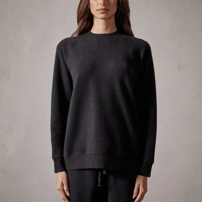 WOMEN James Perse GIFT SETS Women039s Thermal Knit Lounge Set With Cashmere Blanket Black