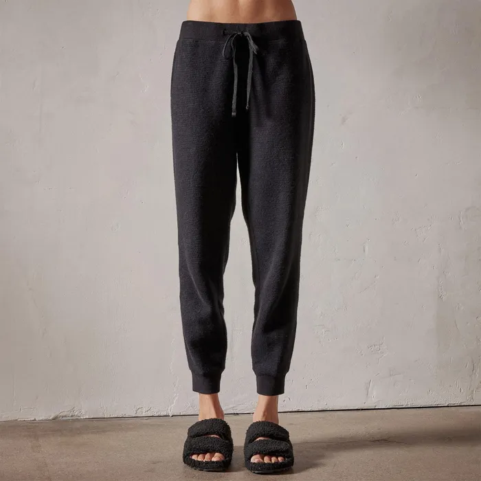WOMEN James Perse GIFT SETS Women039s Thermal Knit Lounge Set With Cashmere Blanket Black