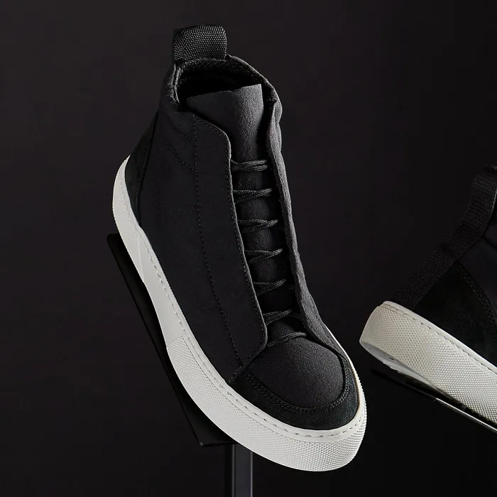 WOMEN James Perse LACEUPS Women039s Solstice High Top Skate Sneaker Blackblack
