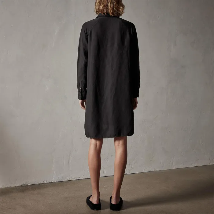 WOMEN James Perse LOS ANGELES COLLECTION Pacific Linen Shirt Dress Black