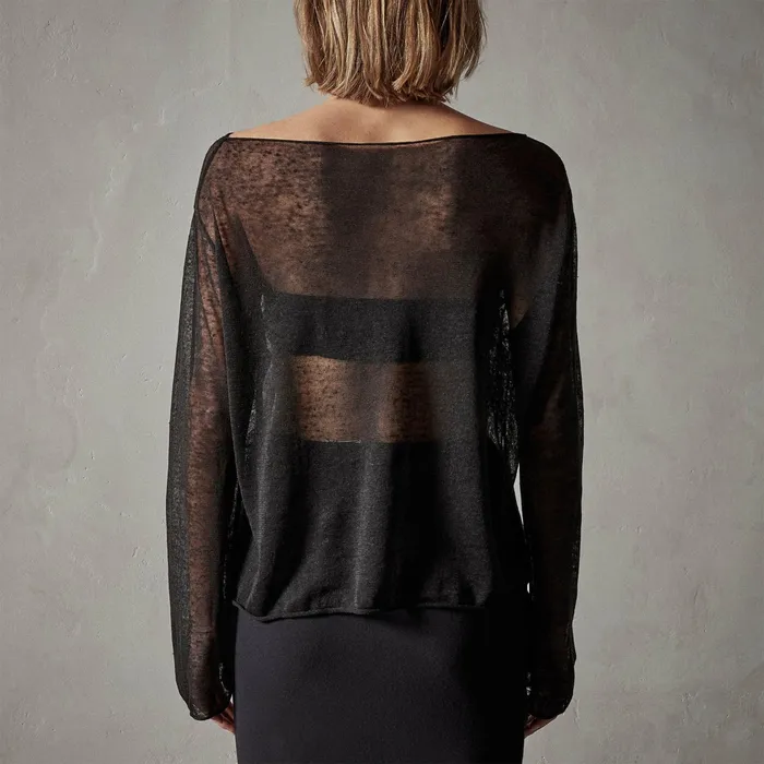 WOMEN James Perse LOS ANGELES COLLECTION Soleil Linen Shell Top Black