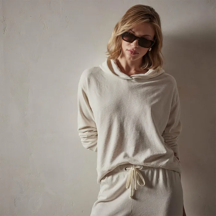 WOMEN James Perse SWEAT TOPSBOTTOMS Pullover Hoodie Canvas Pigment