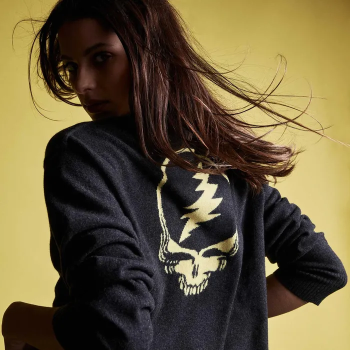 WOMEN James Perse SWEATERS Grateful Dead Pullover Hoodie Anthracite