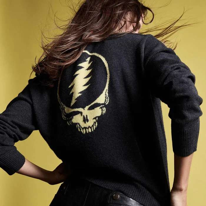 WOMEN James Perse SWEATERS Grateful Dead Pullover Hoodie Anthracite