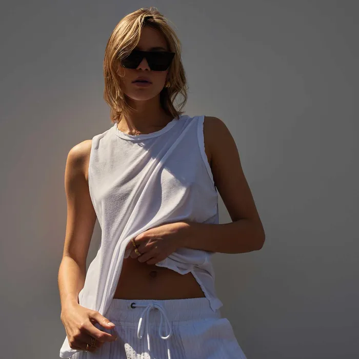 WOMEN James Perse TANKS Cove Tank White