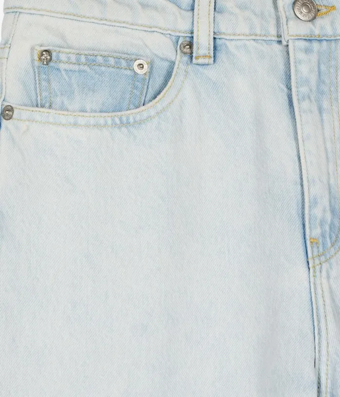 Women Jeans and Pants THE KOOPLES Faded Light Blue Straight Jeans Women Jeans and Pants THE KOOPLES Faded Light Blue Straight Jeans