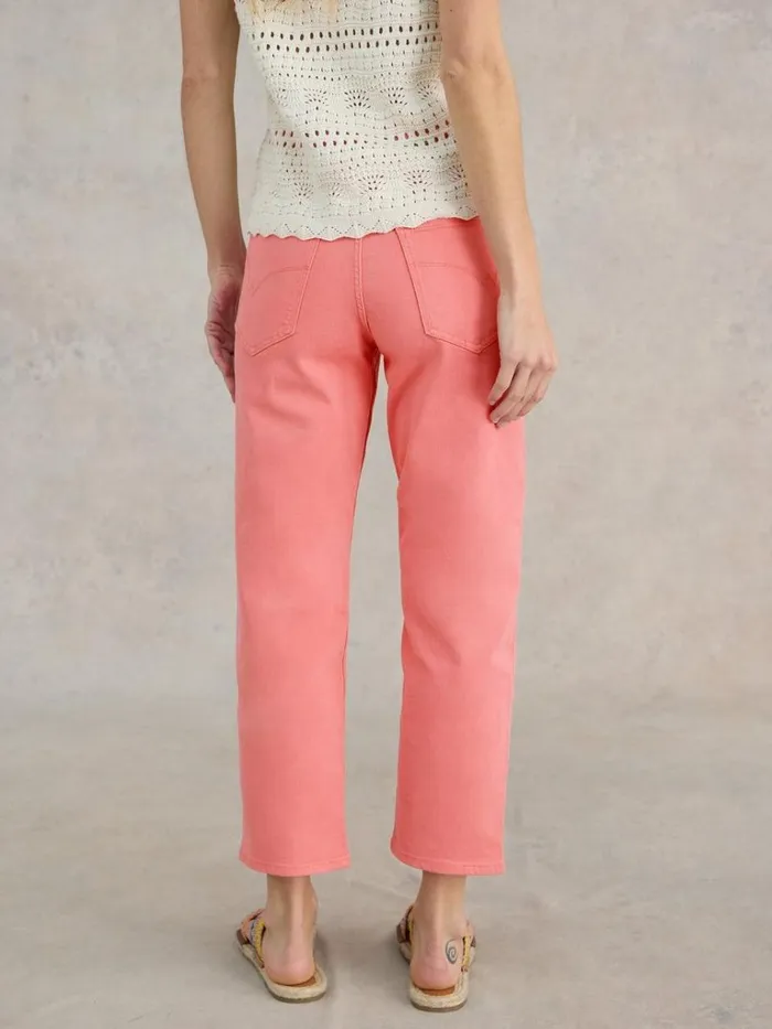 Women JEANS White Stuff Blake Straight Cropped Jean Bright Pink Women JEANS White Stuff Blake Straight Cropped Jean Bright Pink