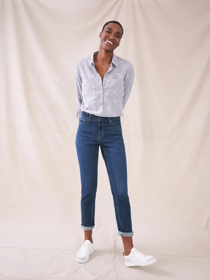 Women JEANS White Stuff Brooke Straight Leg Jeans Mid Denim Women JEANS White Stuff Brooke Straight Leg Jeans Mid Denim