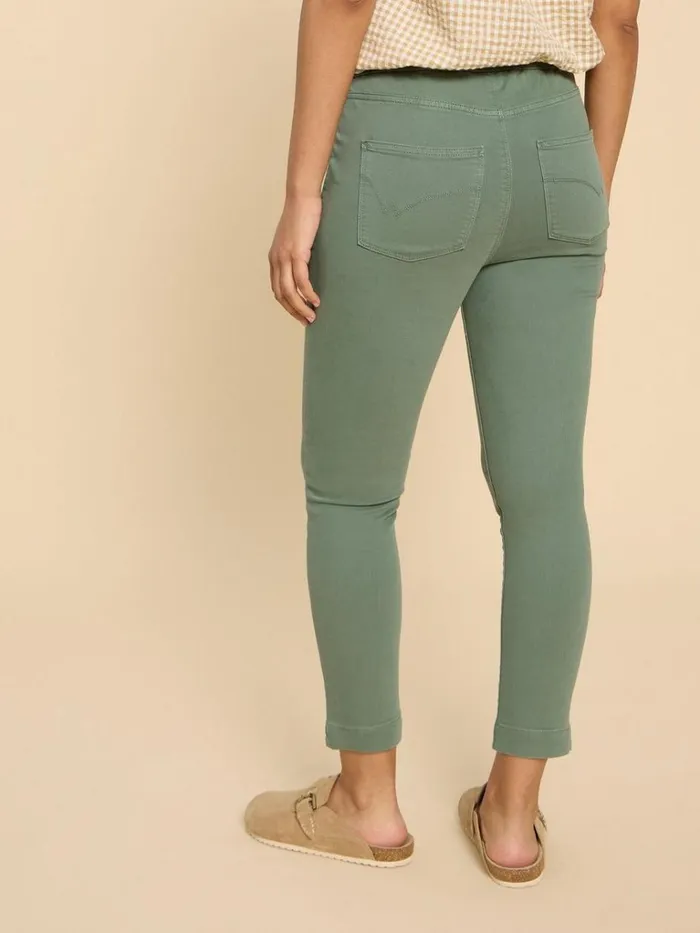 Women JEANS White Stuff Janey Cotton Cropped Jegging Mid Green Women JEANS White Stuff Janey Cotton Cropped Jegging Mid Green