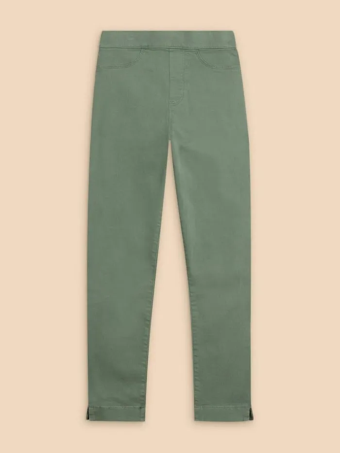 Women JEANS White Stuff Janey Cotton Cropped Jegging Mid Green Women JEANS White Stuff Janey Cotton Cropped Jegging Mid Green