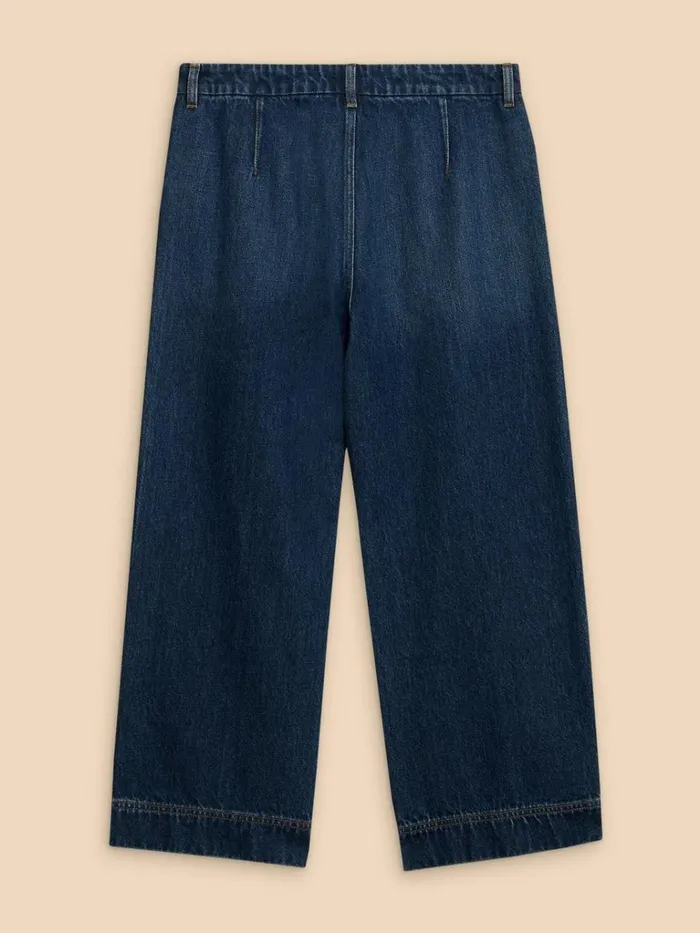 Women JEANS White Stuff Loren Wide Leg Cropped Jean Dk Denim Women JEANS White Stuff Loren Wide Leg Cropped Jean Dk Denim