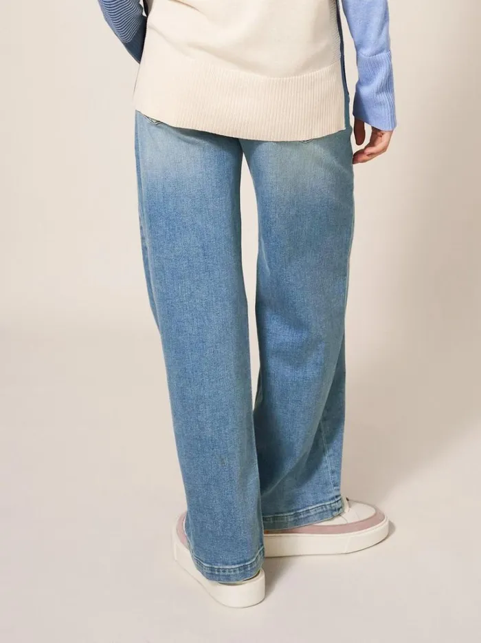 Women JEANS White Stuff Sadie Wide Leg Jean Light Denim Women JEANS White Stuff Sadie Wide Leg Jean Light Denim