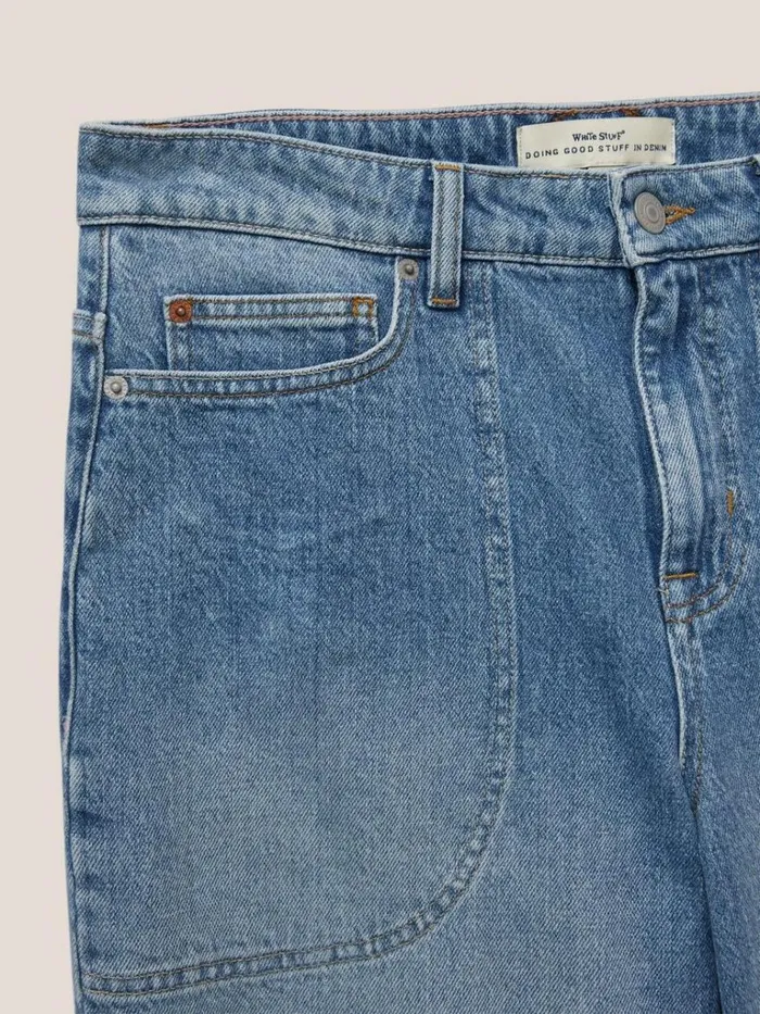 Women JEANS White Stuff Tia Wide Leg Crop Jeans Light Denim Women JEANS White Stuff Tia Wide Leg Crop Jeans Light Denim