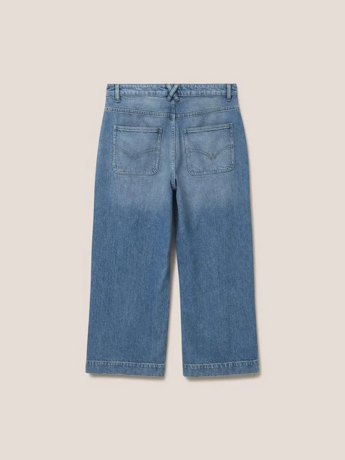 Women JEANS White Stuff Tia Wide Leg Crop Jeans Light Denim Women JEANS White Stuff Tia Wide Leg Crop Jeans Light Denim