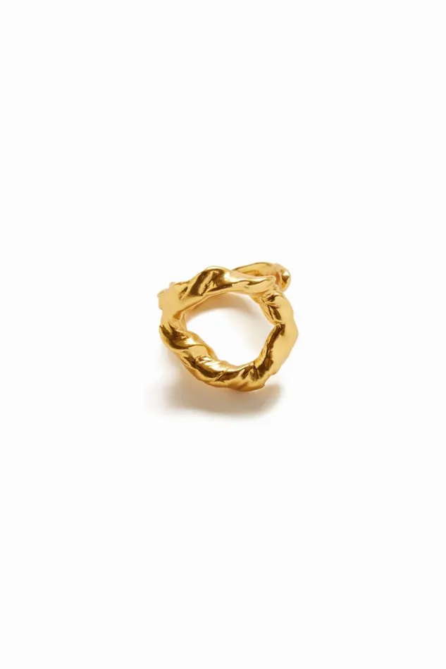 Women Jewellery Desigual Zalio Gold Plated Letter O Ring