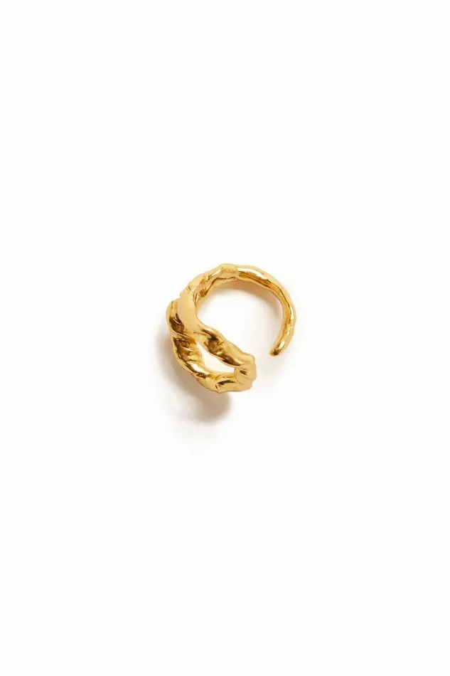 Women Jewellery Desigual Zalio Gold Plated Letter O Ring