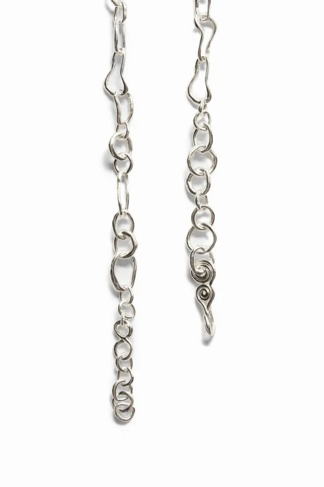 Women Jewellery Desigual Zalio Silver Plated Heart Necklace