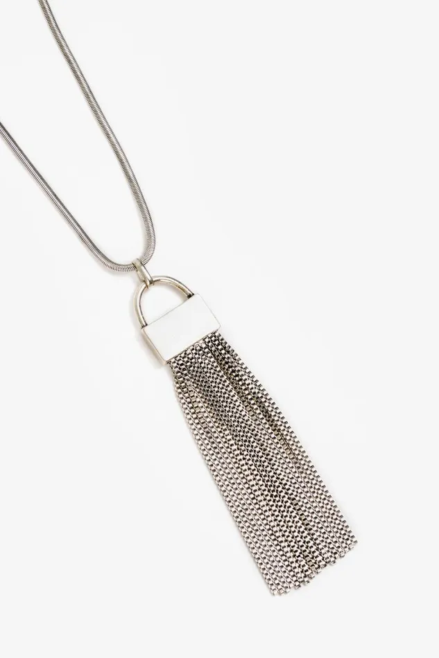 Women Jewelry Johnny Was TASSEL PENDANT NECKLACE Silver Women Jewelry Johnny Was TASSEL PENDANT NECKLACE Silver