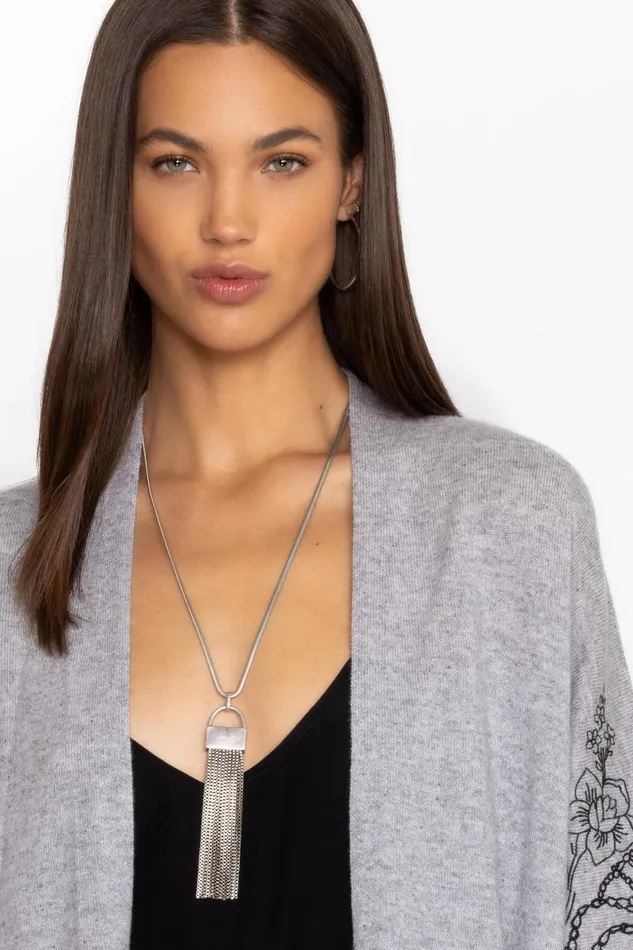 Women Jewelry Johnny Was TASSEL PENDANT NECKLACE Silver Women Jewelry Johnny Was TASSEL PENDANT NECKLACE Silver
