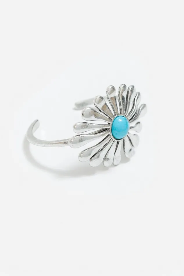 Women Jewelry Johnny Was TURQUOISE RADIAL CUFF Silver