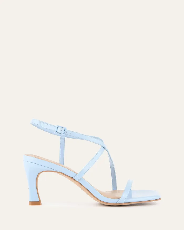 Women Jockey high heel sandals sky blue leather HIGH SANDALS jomercer