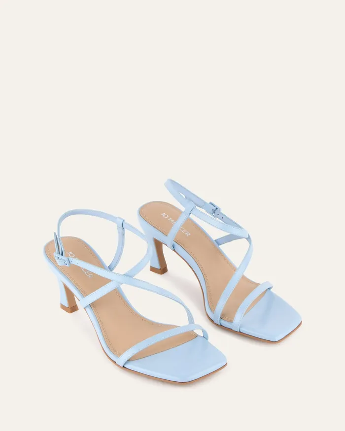 Women Jockey high heel sandals sky blue leather HIGH SANDALS jomercer Women Jockey high heel sandals sky blue leather HIGH SANDALS jomercer