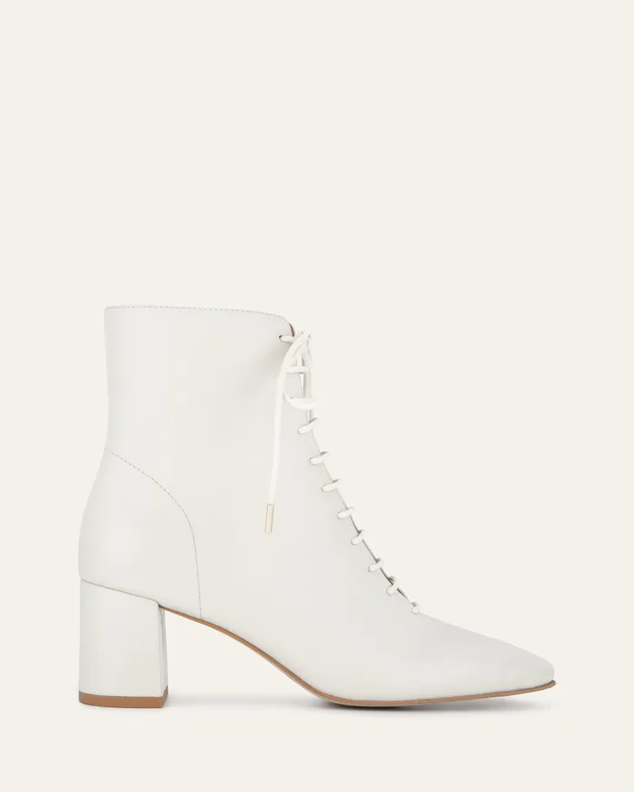 Women jomercer Cora mid ankle boots off white leather ANKLE BOOTS
