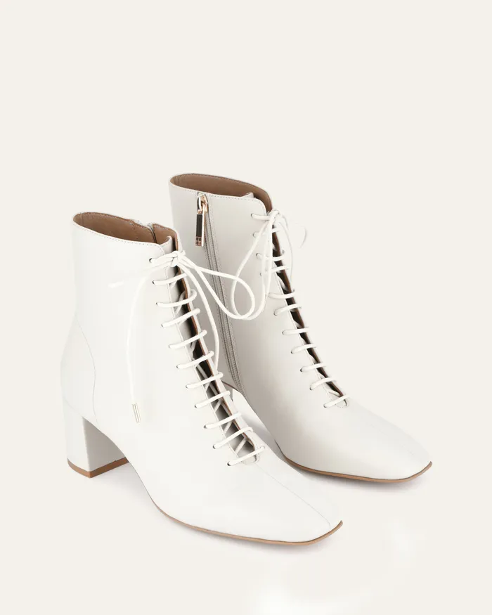 Women jomercer Cora mid ankle boots off white leather ANKLE BOOTS Women jomercer Cora mid ankle boots off white leather ANKLE BOOTS