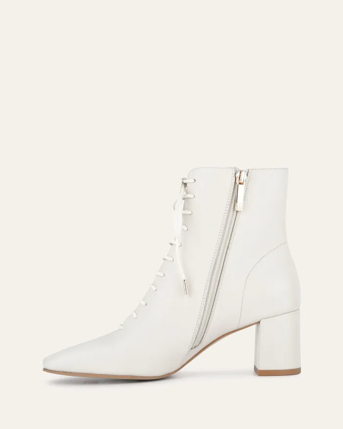 Women jomercer Cora mid ankle boots off white leather ANKLE BOOTS Women jomercer Cora mid ankle boots off white leather ANKLE BOOTS