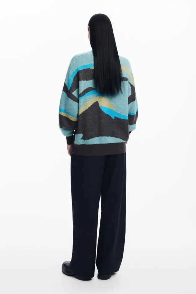 Women Jumpers Desigual Oversized Landscape Sweater